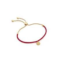 monica vinader bracelet à plaque logo - rouge