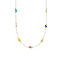 nialaya jewelry collier serti de perles - tons neutres