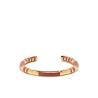 aurelie bidermann bracelet positano à détails émaillés - marron