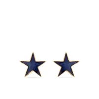 susan caplan vintage boucles d'oreilles étoiles à clip (années 1990) - bleu