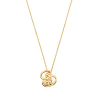 missoma collier chubby pearl initial - or
