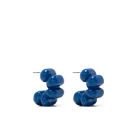 sunnei boucles d'oreilles à design de pierres - bleu