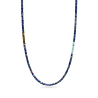 nialaya jewelry collier heishi serti de perles - bleu