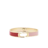 marc jacobs bracelet torque à plaque logo - rose