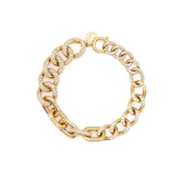 swarovski bracelet dextera à détail de chaîne - or