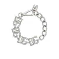 dolce & gabbana bracelet en chaîne à logo dg - argent