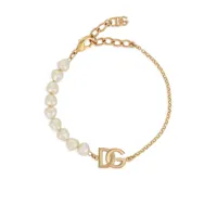 dolce & gabbana bracelet à breloque logo - or