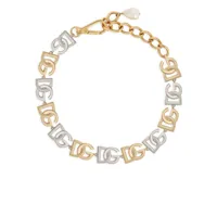 dolce & gabbana collier en chaîne à logo dg - or
