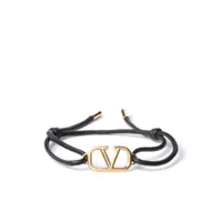 valentino garavani bracelet à plaque vlogo - noir