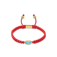 nialaya jewelry bracelet evil eye en corde - rouge