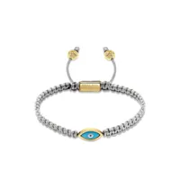 nialaya jewelry bracelet evil eye - gris