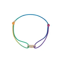 luis morais bracelet en cordes à breloque en or 14ct - multicolore