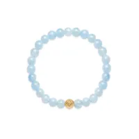 nialaya jewelry bracelet en perles d'aigue-marine - bleu