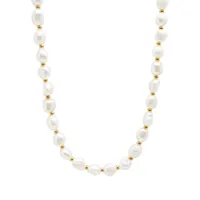 nialaya jewelry collier ras-du-cou à perles baroques - blanc