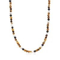 nialaya jewelry collier à perles - marron