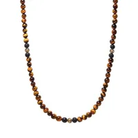 nialaya jewelry collier serti de perles - marron