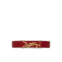 saint laurent bracelet à plaque logo - rouge