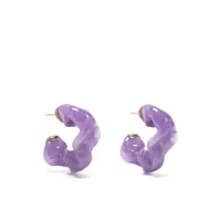 completedworks boucles d'oreilles ruffle à design abstrait - violet