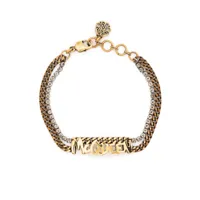 alexander mcqueen bracelet chaîne à breloque logo - or
