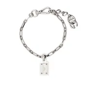 dolce & gabbana bracelet en chaîne à logo - argent