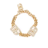 dolce & gabbana bracelet en chaîne à ornements en cristal