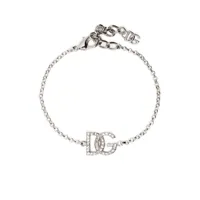 dolce & gabbana bracelet à ornements en cristal - argent