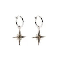 missoma x harris reed boucles d'oreilles north star - argent