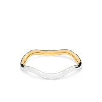 charlotte chesnais bracelet wave à design bicolore - argent
