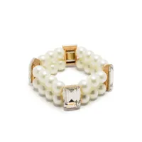 kenneth jay lane bracelet à ornements en cristal - blanc