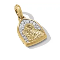 david yurman pendentif st. anthony en or 18ct serti de diamant