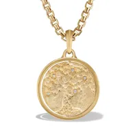david yurman pendentif amulet life & death en or 18ct orné de diamants