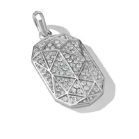 david yurman pendentif torqued en argent sterling serti de diamants