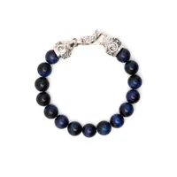 emanuele bicocchi bracelet de perles tiger eye - bleu