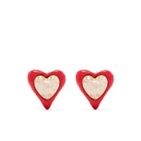 julietta puces d'oreilles à design de cœur - rouge