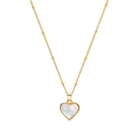 nialaya jewelry collier à pendentif cœur - or