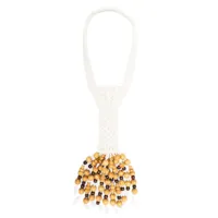 chopova lowena collier en maille à détails de perles - blanc