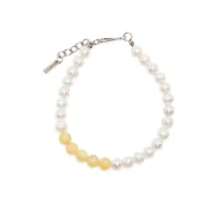 completedworks bracelet à perles de jade - blanc
