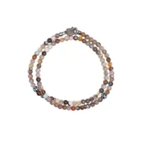 tateossian bracelet en argent sterling à perles - gris