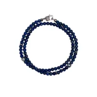 tateossian collier en plaqué argent - bleu