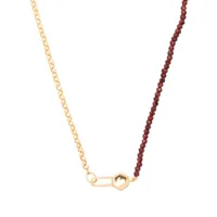 rachel jackson collier garnet à cadenas asymétrique - or