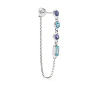 dinny hall boucles d'oreilles pendantes serties de cristaux - bleu