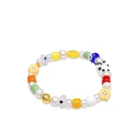 nialaya jewelry bracelet panda à perles - blanc