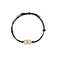 dolce & gabbana bracelet en cordes à breloque logo dg