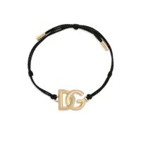 dolce & gabbana bracelet en cordes à breloque logo dg