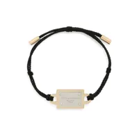 dolce & gabbana bracelet en cordes à plaque logo
