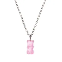 darkai collier à pendentif ourson - rose