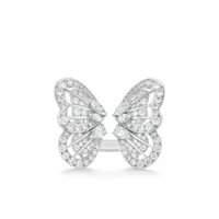 de beers jewellers boucles d'oreilles portrait of nature butterfly en or blanc 18ct pavé de diamants - argent