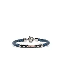 barakà bracelet en maille à détail de diamant - bleu
