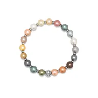 nialaya jewelry bracelet poli en perles d'eau douce - argent