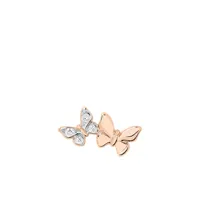 dodo puces d'oreilles butterfly en or rose 9ct serties de diamants